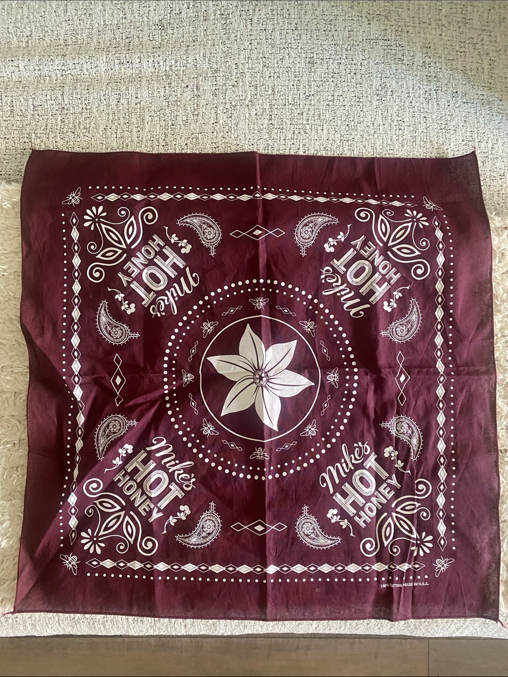 Mike's Hot Honey Burgundy Bandana